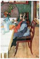 a late riser s miserable breakfast 1900 Carl Larsson